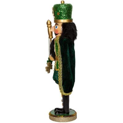 Kurt Adler Wooden Nutcrackers, Irish Nutcracker with Cape, 15 Inches Image 1