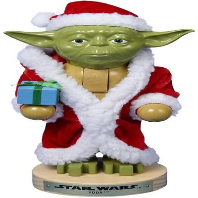 Kurt Adler Yoda in Santa Robe Nutcracker, 9-Inch Image 1