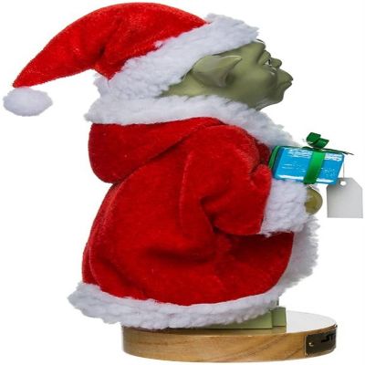 Kurt Adler Yoda in Santa Robe Nutcracker, 9-Inch Image 1