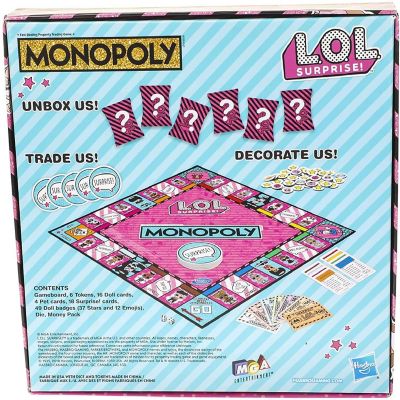 L.O.L. Surprise Edition Monopoly Board Game Image 1