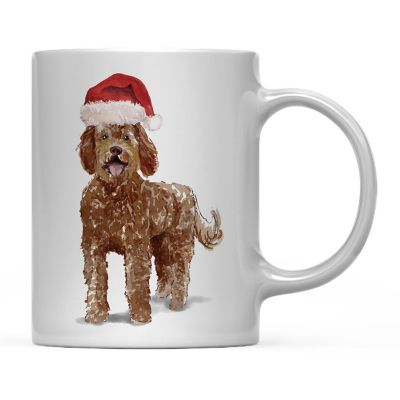 Labradoodle Santa Hat Ceramic Mug Image 2