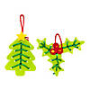Lacing Felt Christmas Ornament Craft Kit - Makes 12 Image 1