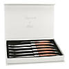 Laguiole Wood Handle Steak Knives Set Of 6-Brown & Gray Image 2