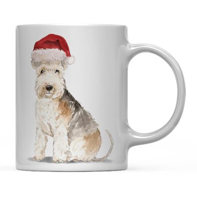 Lakeland Terrier Santa Hat Ceramic Mug Image 2