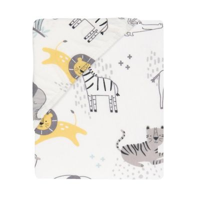 Lambs & Ivy Animal Jungle Soft 100% Cotton Jersey Baby Fitted Crib Sheet Image 3