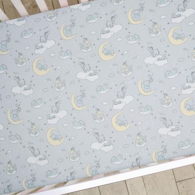Lambs & Ivy Disney Baby Cozy Friends Winnie the Pooh Gray Fitted Crib Sheet Image 2