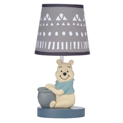Lambs & Ivy Disney Baby Forever Pooh Gray Lamp with Shade & Bulb Image 1
