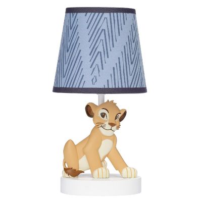 Lambs & Ivy Disney Baby Lion King Adventure Blue Lamp with Shade & Bulb - Simba Image 1