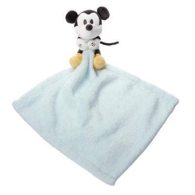 Lambs & Ivy Disney Baby Little Mickey Mouse Blue Lovey Plush Security Blanket Image 1