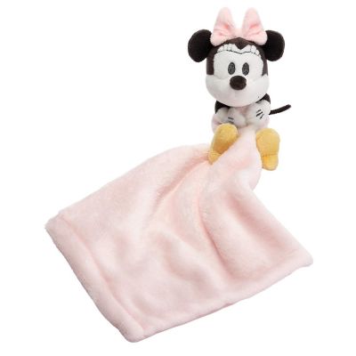 Lambs & Ivy Disney Baby Little Minnie Mouse Pink Lovey Plush Security Blanket Image 1