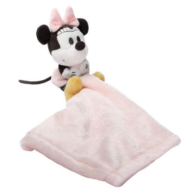 Lambs & Ivy Disney Baby Little Minnie Mouse Pink Lovey Plush Security Blanket Image 2