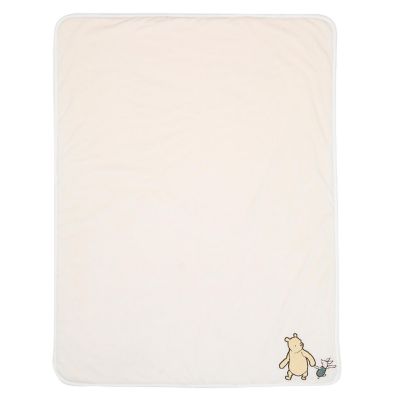 Lambs & Ivy Disney Baby Storytime Pooh Ultra Soft Fleece Baby Blanket - Cream Image 1