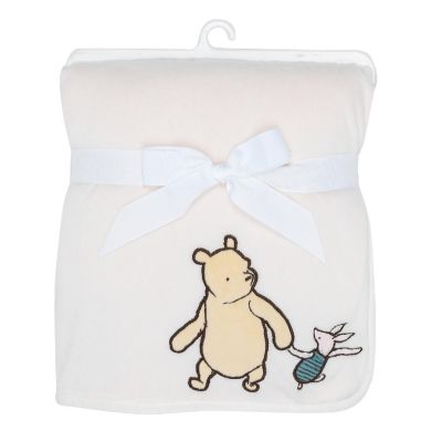 Lambs & Ivy Disney Baby Storytime Pooh Ultra Soft Fleece Baby Blanket - Cream Image 3