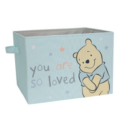 Lambs & Ivy Disney Baby Winnie the Pooh Blue Foldable Storage Basket/Container Image 1