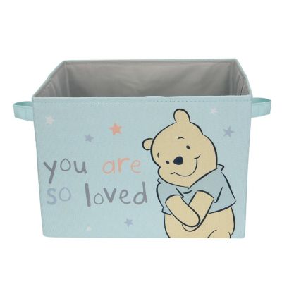 Lambs & Ivy Disney Baby Winnie the Pooh Blue Foldable Storage Basket/Container Image 1