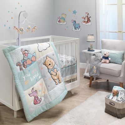 Lambs & Ivy Disney Baby Winnie the Pooh Hugs White Fitted Crib Sheet Image 3