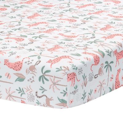 Lambs & Ivy Enchanted Safari Animals 100% Cotton Jungle Baby Fitted Crib Sheet Image 1