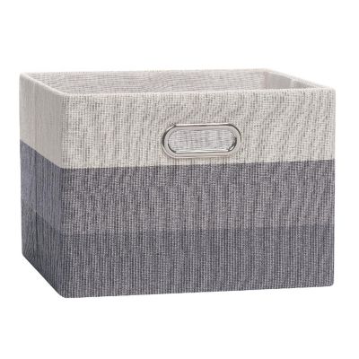 Lambs &amp; Ivy Gray Ombre Foldable/Collapsible Storage Bin/Basket- 2 Pack Image 3
