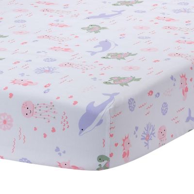 Lambs and Ivy Sea Dreams 3-Piece Dolphin Turtle Nautical Baby Crib Bedding Set Image 3