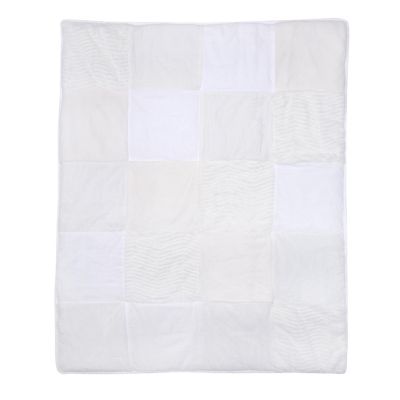 Lambs & Ivy Signature White Luxury Textured Patchwork Crib/Toddler Quilt Image 1