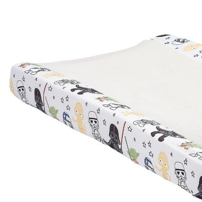 Lambs &amp; Ivy Star Wars Classic Changing Pad Cover - Yoda/Darth Vader/R2-D2/C-3PO Image 1