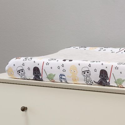 Lambs &amp; Ivy Star Wars Classic Changing Pad Cover - Yoda/Darth Vader/R2-D2/C-3PO Image 3