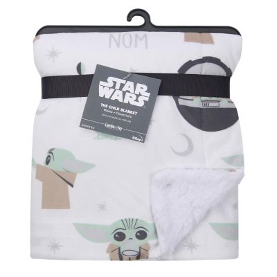 Lambs & Ivy Star Wars The Child/Baby Yoda/Grogu White Minky/Fleece Baby Blanket Image 3