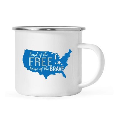 Land Free Home Brave 11oz Campfire Mug Image 1