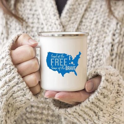 Land Free Home Brave 11oz Campfire Mug Image 2