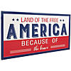 Land of the Free Because of the Brave Patriotic Metal Wall Sign - 20" Image 2