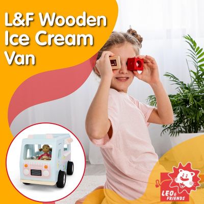 L&F Wooden Ice Cream Van Truck w/doll 3-Piece Set 3yrs+ Image 1