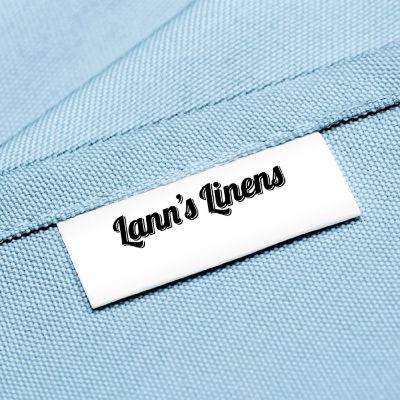 Lann's Linens 1 Dozen 17" Cloth Dinner Table Napkins for Weddings Polyester Fabric Baby Blue Image 3