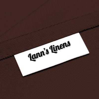 Lann's Linens 1 Dozen 20" Cloth Dinner Table Napkins for Weddings Polyester Fabric Chocolate Image 3