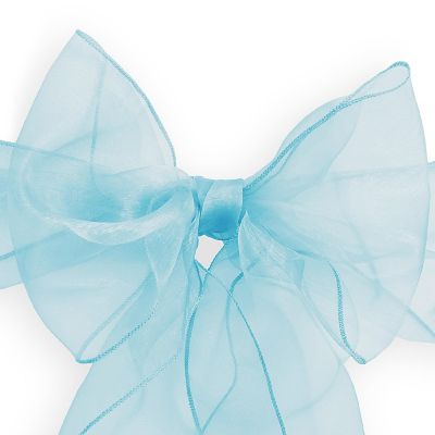 Lann's Linens 10 Organza Wedding Chair Cover Bow Sashes - Ribbon Tie Back Sash - Turquoise Image 1