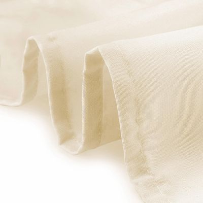 Lann's Linens 10 Pack 60" x 126" Rectangular Wedding Banquet Polyester Tablecloths - Ivory Image 2