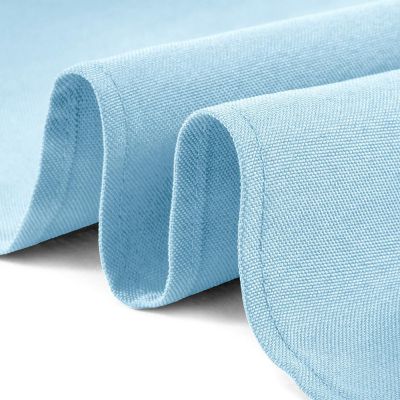 Lann's Linens 10 Pack 70" x 120" Rectangular Wedding Banquet Polyester Tablecloths Baby Blue Image 2