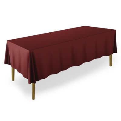 Lann's Linens 10 Pack 70" x 120" Rectangular Wedding Banquet Polyester Tablecloths Burgundy Image 1