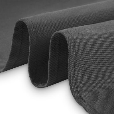 Lann's Linens 10 Pack 90" x 156" Rectangular Wedding Banquet Polyester Tablecloths Dark Gray Image 2