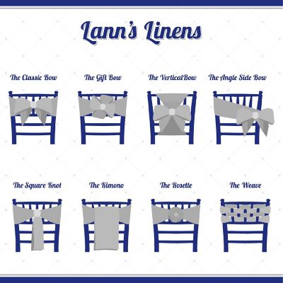 Lann's Linens 10 Satin Wedding Chair Cover Bow Sashes - Ribbon Tie Back Sash - Red Image 2