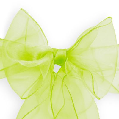 Lann's Linens 100 Organza Wedding Chair Cover Bow Sashes - Ribbon Tie Back Sash - Sage Green Image 1
