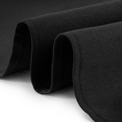 Lann's Linens 12 Dozen 17" Cloth Dinner Table Napkins for Weddings - Polyester Fabric Black Image 2