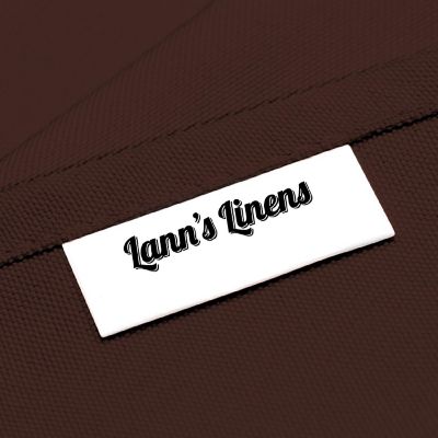 Lann's Linens 132" Round Wedding Banquet Polyester Fabric Tablecloth - Chocolate Brown Image 3