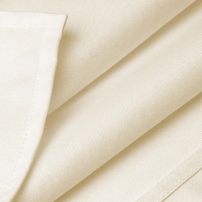 Lann's Linens 5 Pack 60" x 102" Rectangular Wedding Banquet Polyester Fabric Tablecloth Ivory Image 3