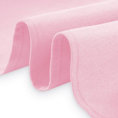Lann's Linens 5 Pack 60" x 102" Rectangular Wedding Banquet Polyester Fabric Tablecloth Pink Image 2