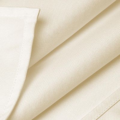 Lann's Linens 5 Pack 60" x 126" Rectangular Wedding Banquet Polyester Fabric Tablecloth Ivory Image 3