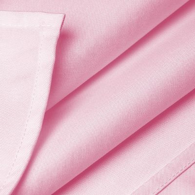 Lann's Linens 5 Pack 90" x 132" Rectangular Wedding Banquet Polyester Fabric Tablecloth Pink Image 3