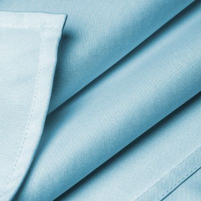 Lann's Linens 5 Pack 90" x 132" Rectangular Wedding Banquet Polyester Tablecloth Baby Blue Image 3