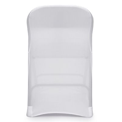 Lann's Linens 50pcs White Spandex Folding Chair Cover Wedding Party Banquet Fitted Slipcover Image 3