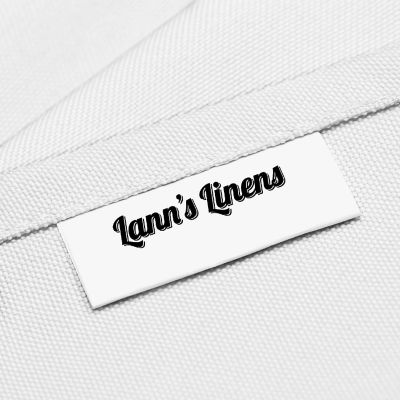 Lann's Linens 54" Square Wedding Banquet Polyester Fabric Tablecloth - White Image 3