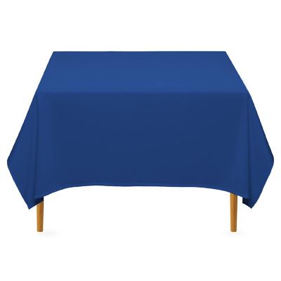 Lann's Linens 70" Square Wedding Banquet Polyester Fabric Tablecloth - Royal Blue Image 1